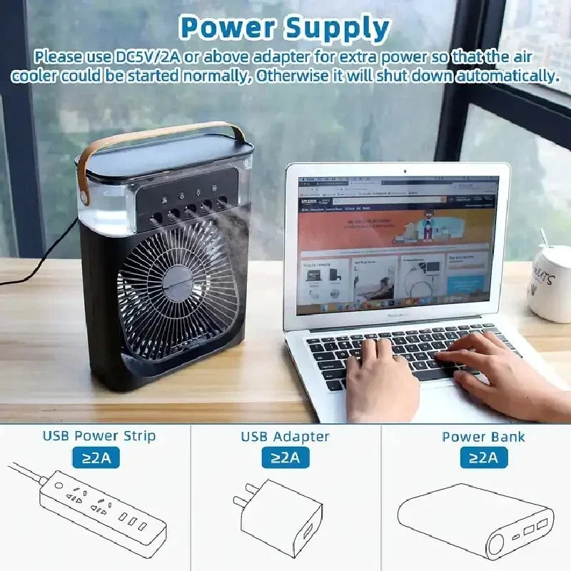 Portable Air Conditioner Fan Humidifier