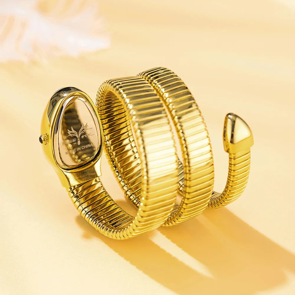 Luxury Bracelet Watch Snake Style Elegant 3 Bar Waterproof