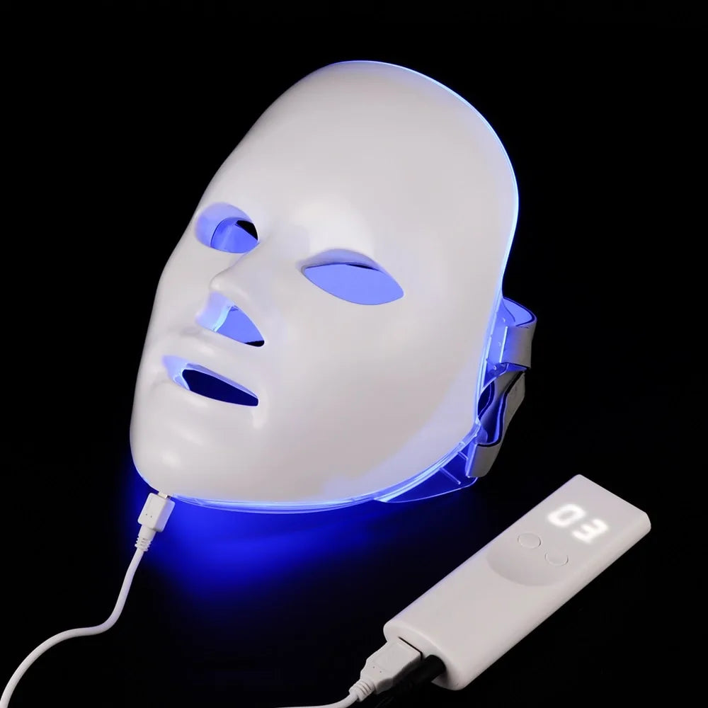 7 Colors LED Photon Therapy Facial Mask with Remote